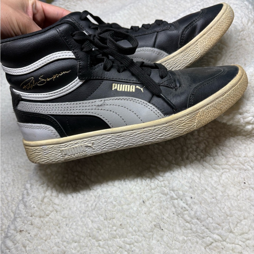 Puma Black and Gray High-Top Sneakers
